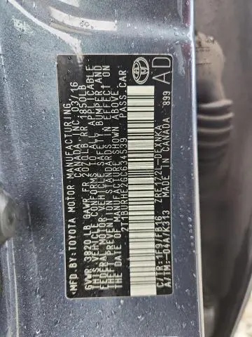 2016 TOYOTA COROLLA L  