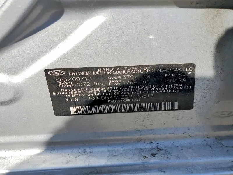 2013 HYUNDAI ELANTRA GLS  