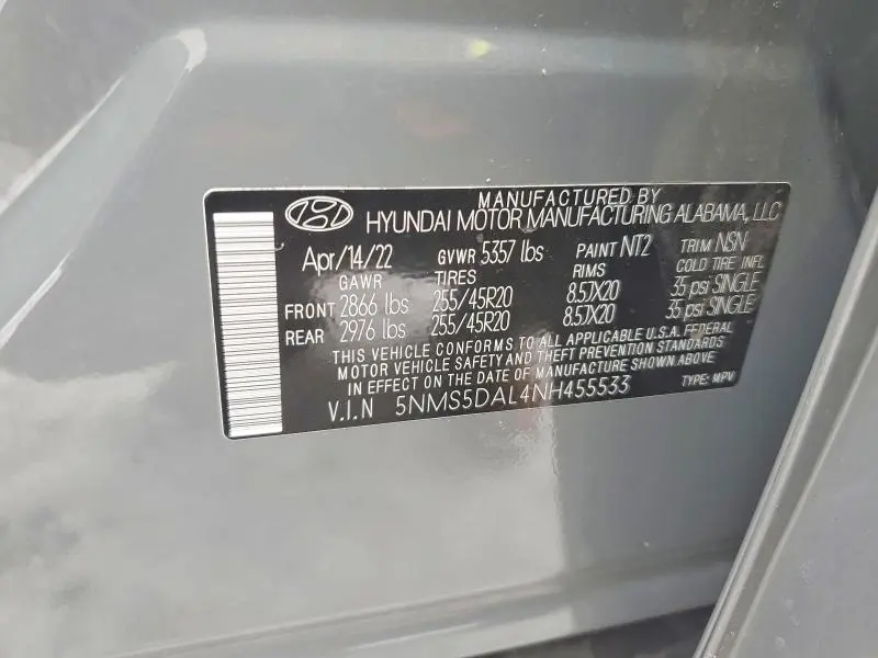 2022 HYUNDAI SANTA FE CALLIGRAPHY  