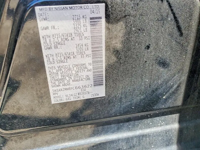 2015 NISSAN PATHFINDER   