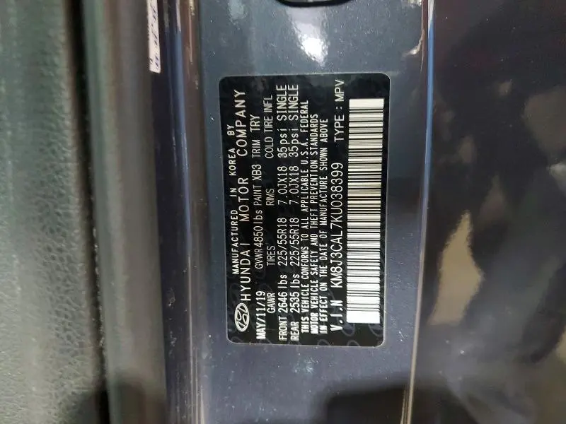 2019 HYUNDAI TUCSON SEL  