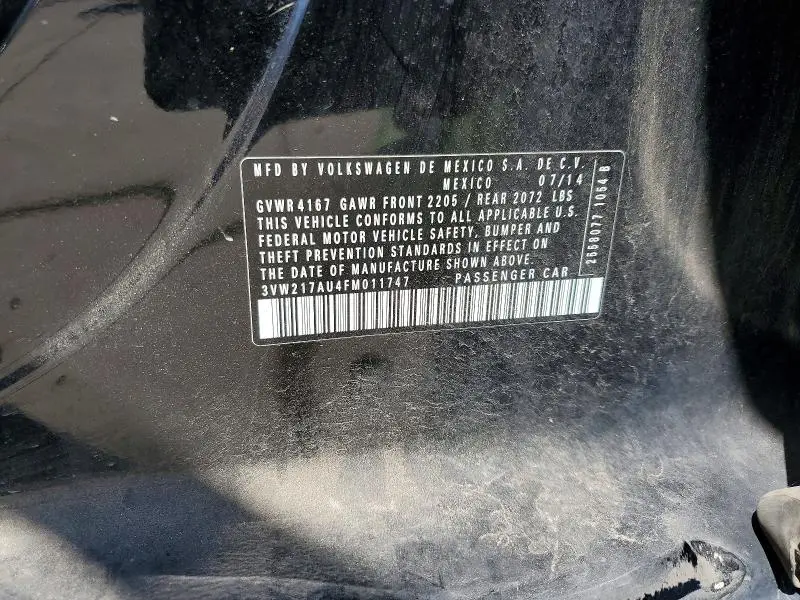 2015 VOLKSWAGEN GOLF   