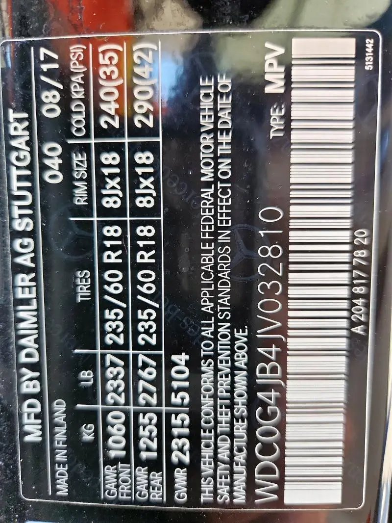 2018 MERCEDES-BENZ GLC 300  