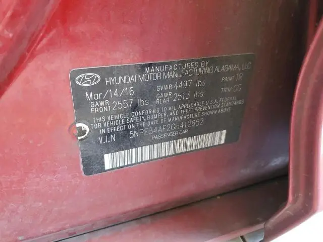 2016 HYUNDAI SONATA SPORT