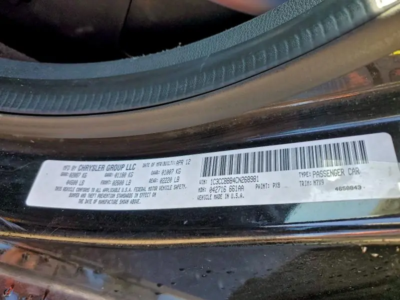 2012 CHRYSLER 200 TOURING  