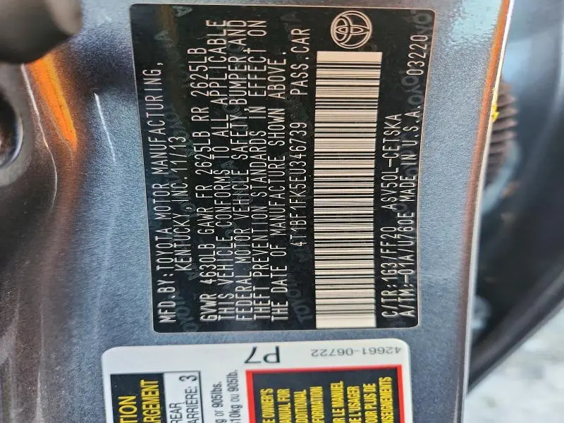 2014 TOYOTA CAMRY SE  
