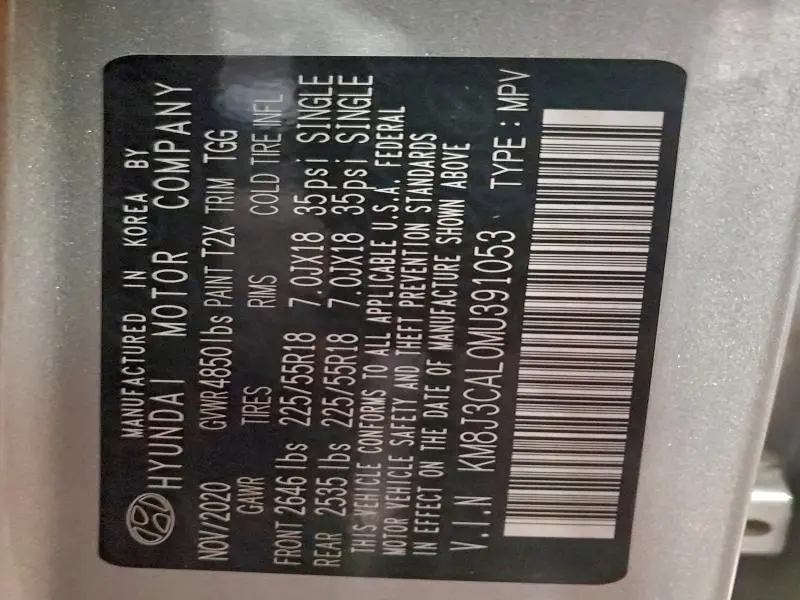 2021 HYUNDAI TUCSON LIMITED  