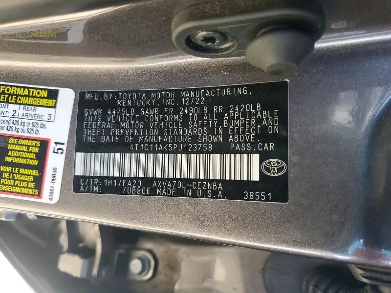 2023 TOYOTA CAMRY LE  