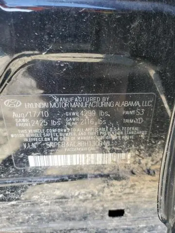 2011 HYUNDAI SONATA GLS  