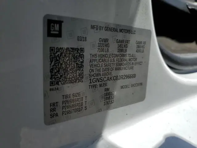 2018 CHEVROLET TAHOE C1500 LS  