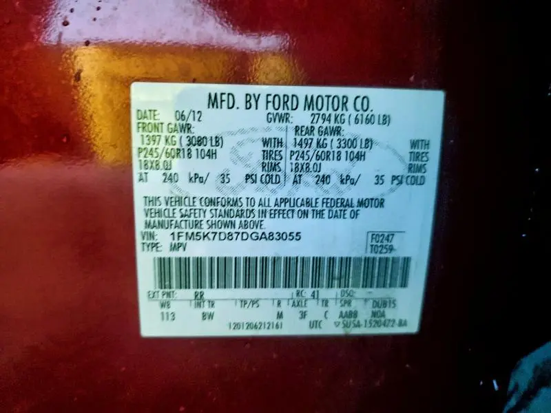 2013 FORD EXPLORER XLT  