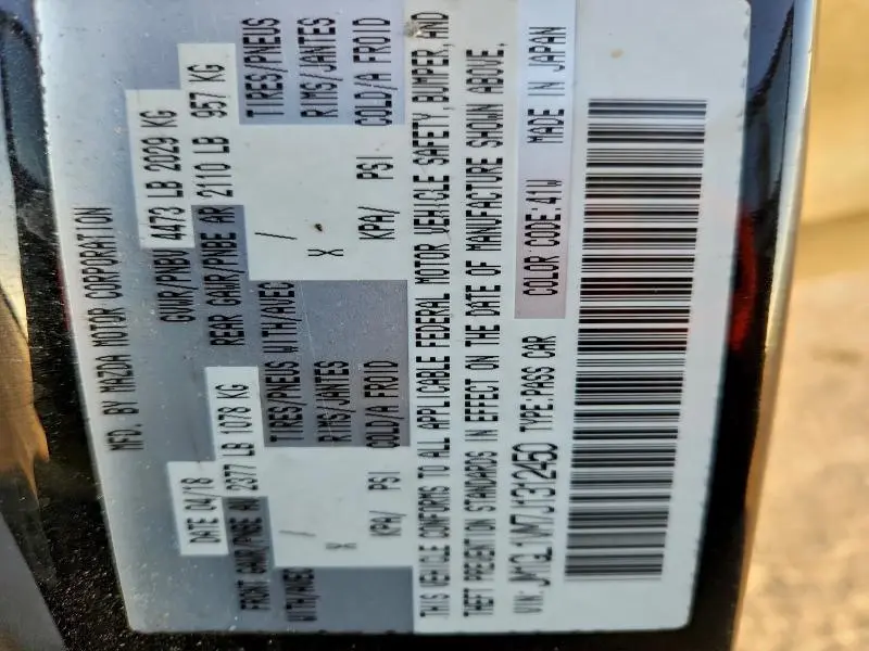 2018 MAZDA 6 TOURING  