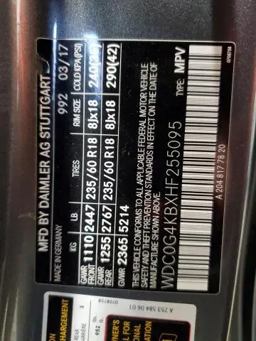 2017 MERCEDES-BENZ GLC 300 4MATIC  