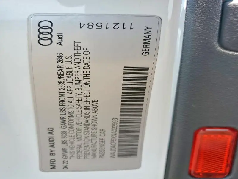 2022 AUDI A5 PREMIUM 45  