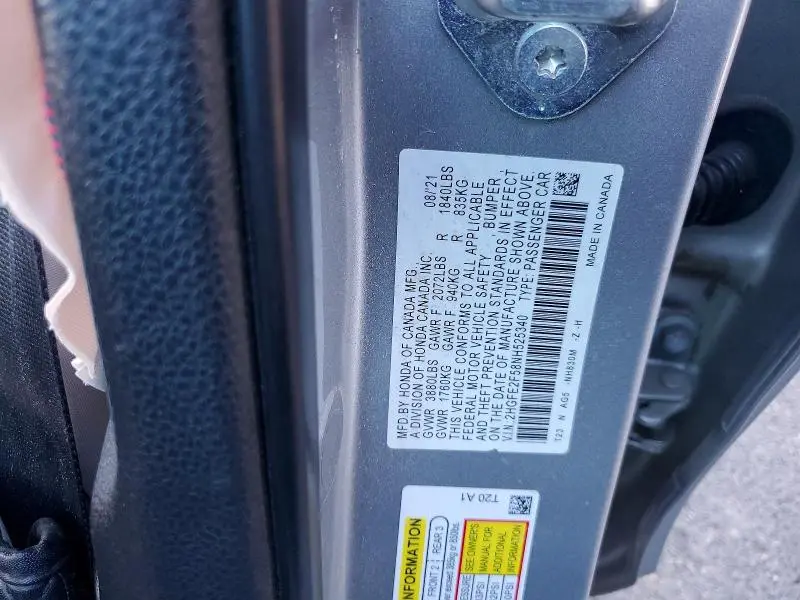 2022 HONDA CIVIC SPORT  