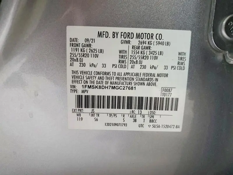 2021 FORD EXPLORER XLT  