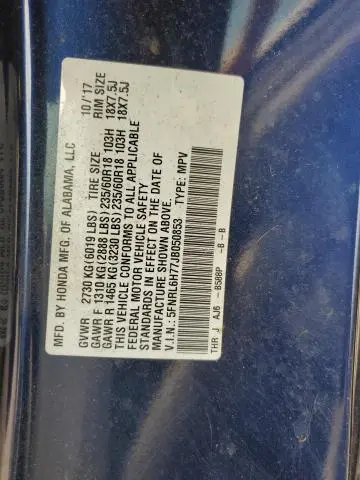 2018 HONDA ODYSSEY EXL  
