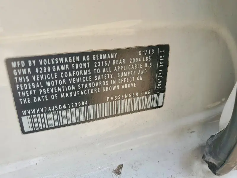2013 VOLKSWAGEN GTI   