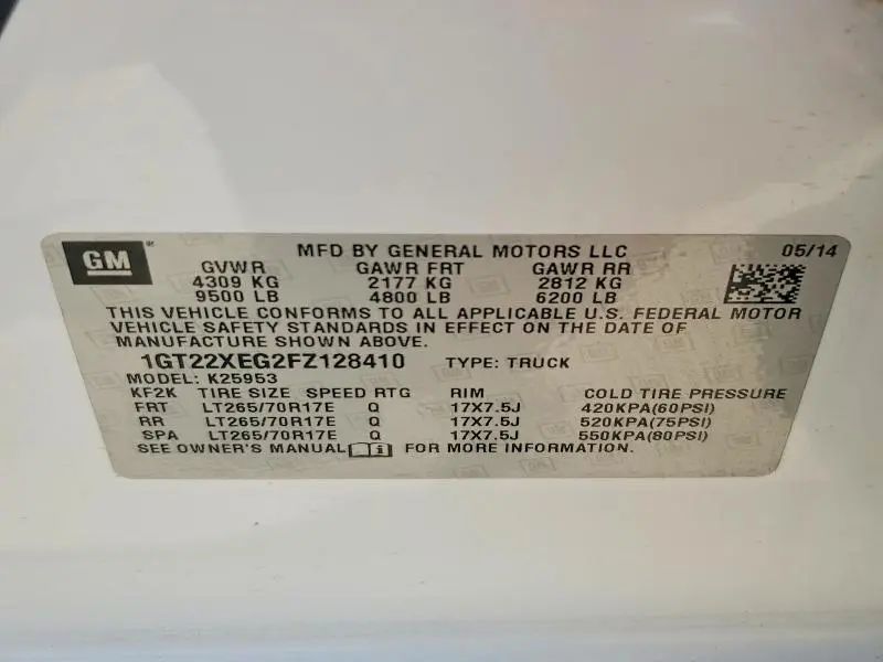 2015 GMC SIERRA K2500 HEAVY DUTY  