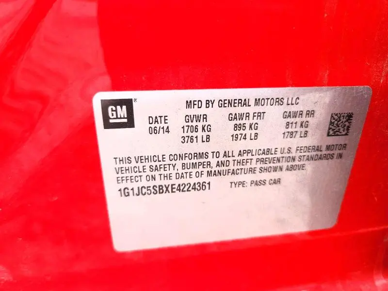 2014 CHEVROLET SONIC LT  