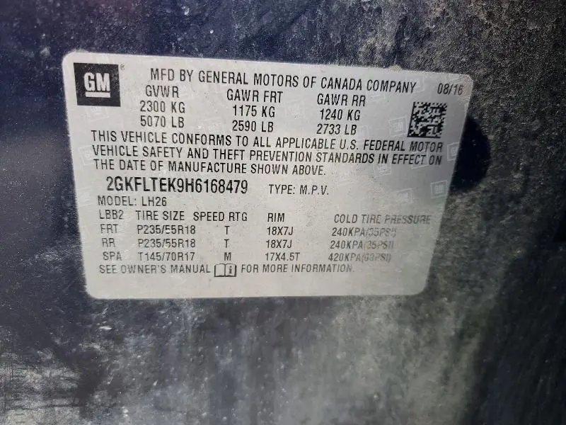 2017 GMC TERRAIN SLE  