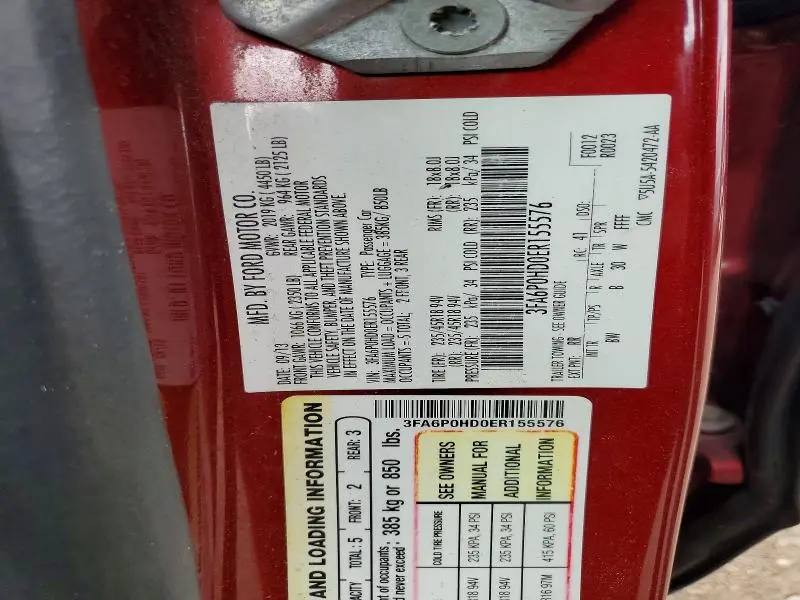 2014 FORD FUSION SE  