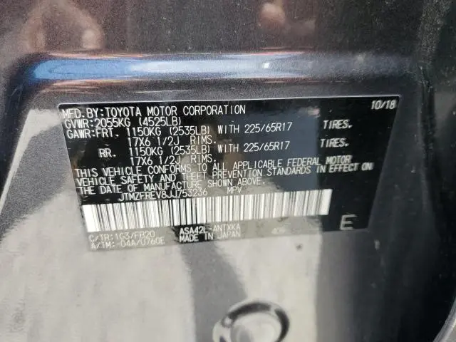 2018 TOYOTA RAV4 LE