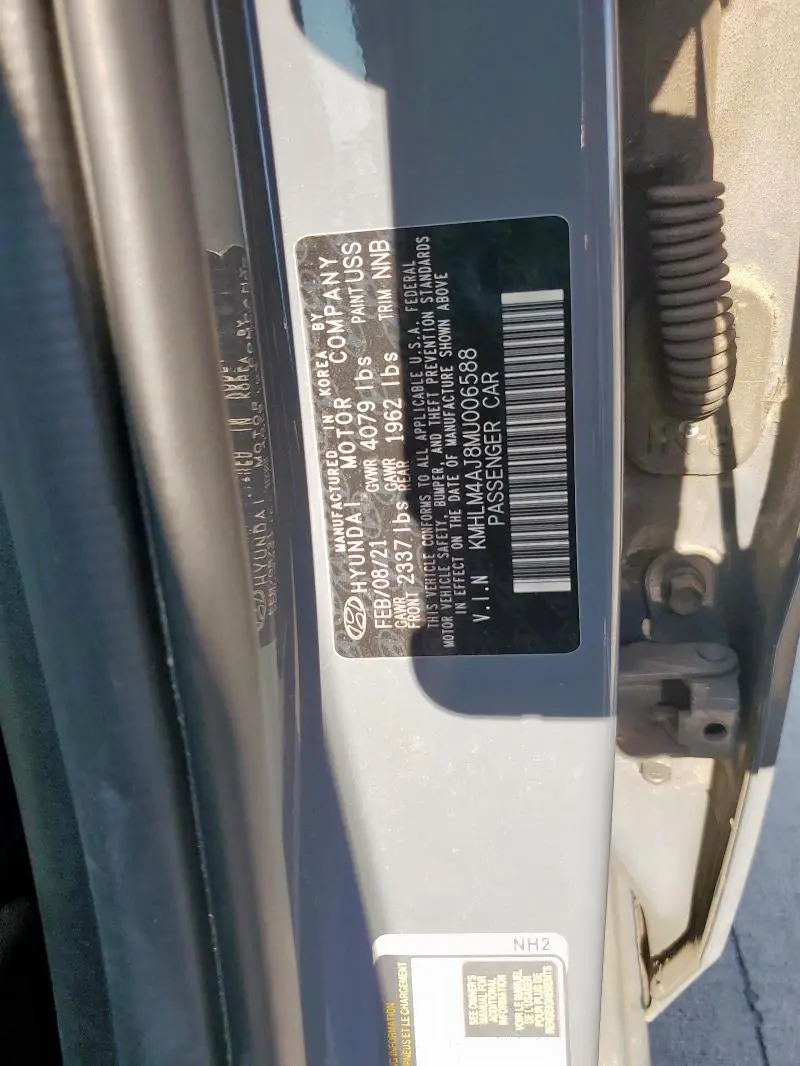 2021 HYUNDAI ELANTRA BLUE  