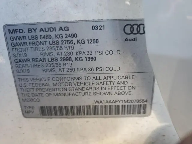 2021 AUDI Q5 PREMIUM