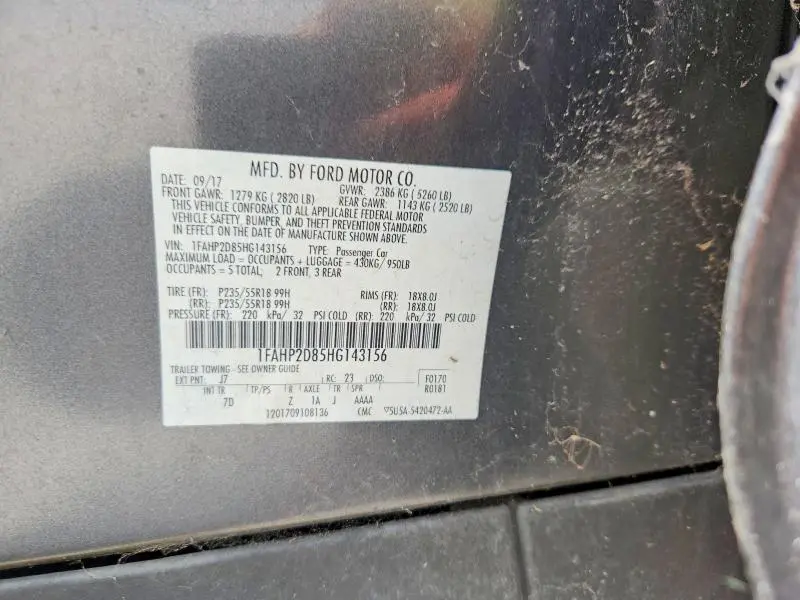 2017 FORD TAURUS SE  