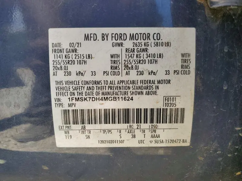 2021 FORD EXPLORER XLT  