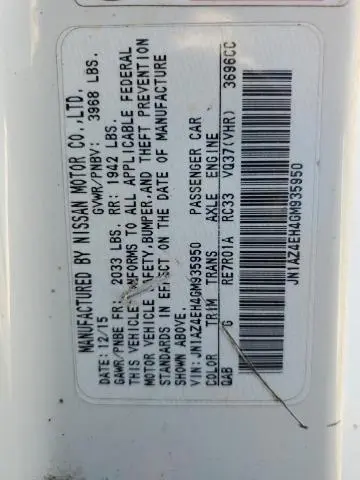 2016 NISSAN 370Z BASE  