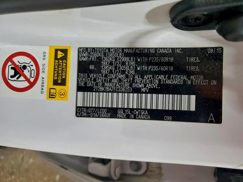 2015 LEXUS RX 350 BASE  