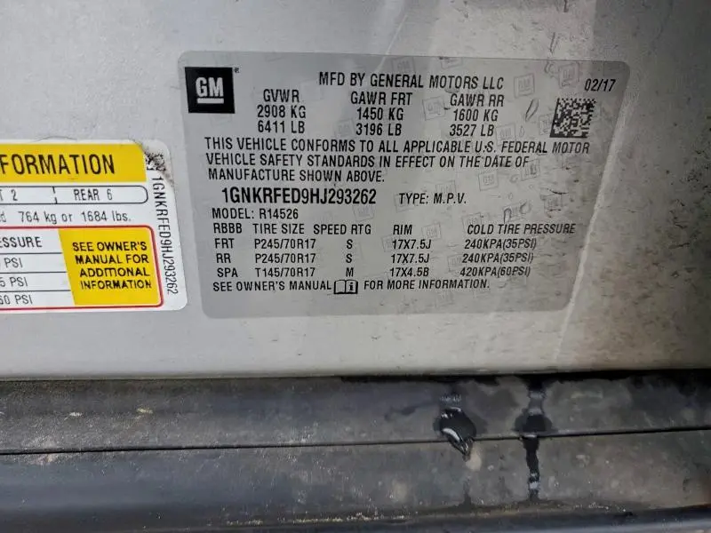 2017 CHEVROLET TRAVERSE LS  