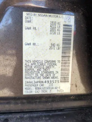 2013 NISSAN ALTIMA 2.5  