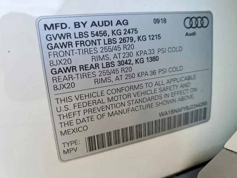 2018 AUDI Q5 PREMIUM PLUS  