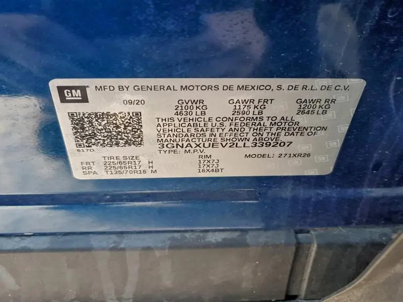 2020 CHEVROLET EQUINOX LT  