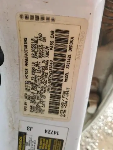 2010 TOYOTA COROLLA BASE  