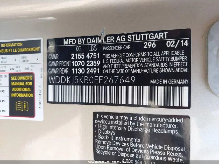 2014 MERCEDES-BENZ E 350  