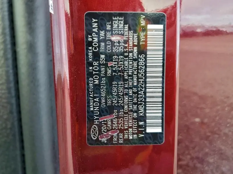 2017 HYUNDAI TUCSON LIMITED  