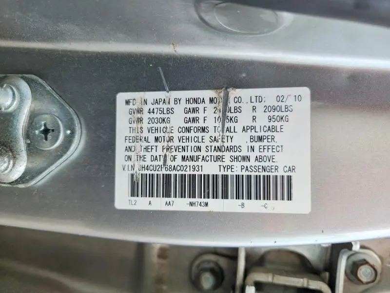2010 ACURA TSX   