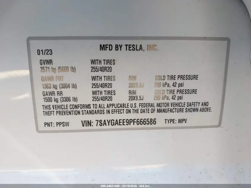 2023 TESLA MODEL Y AWD/LONG RANGE DUAL MOTOR ALL-WHEEL DRIVE