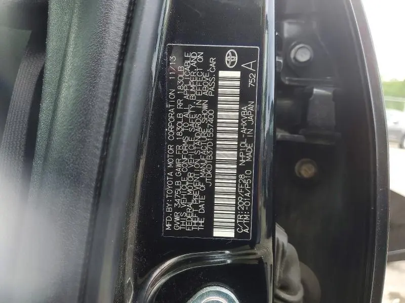 2013 TOYOTA PRIUS C TWO  