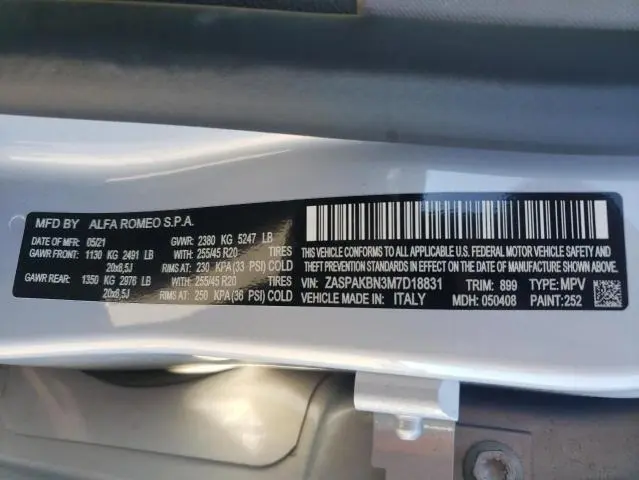 2021 ALFA ROMEO STELVIO TI  