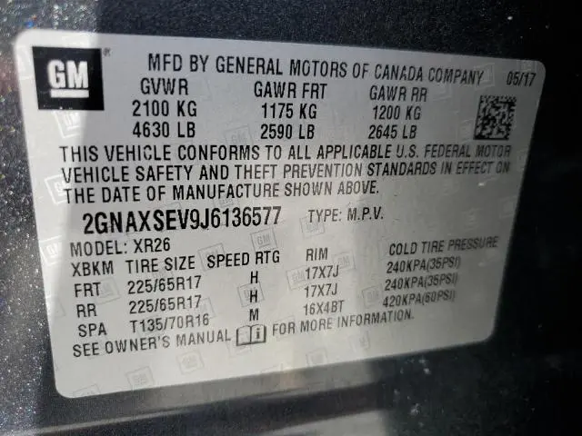 2018 CHEVROLET EQUINOX LT