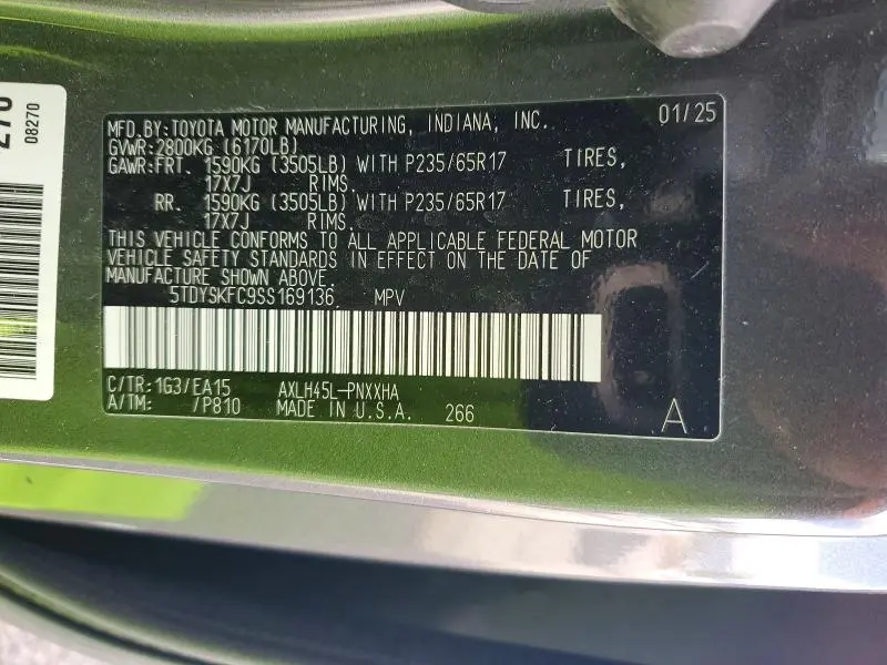 2025 TOYOTA SIENNA XLE 7-PASSENGER  