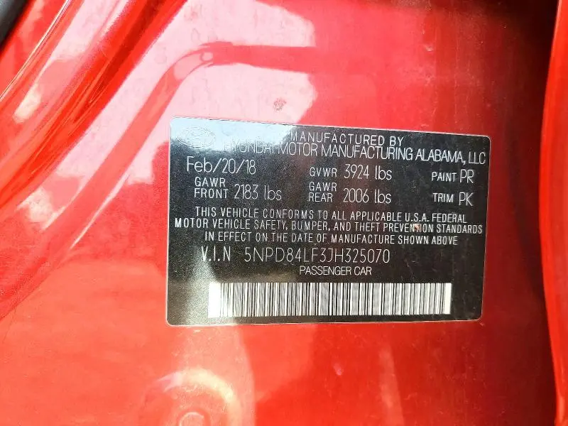 2018 HYUNDAI ELANTRA SEL  