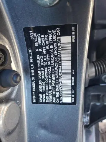 2021 HONDA CIVIC SPORT  