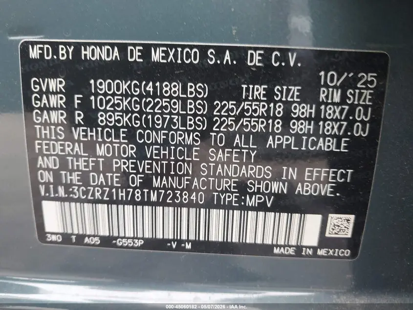 2026 HONDA HR-V 2WD EX-L