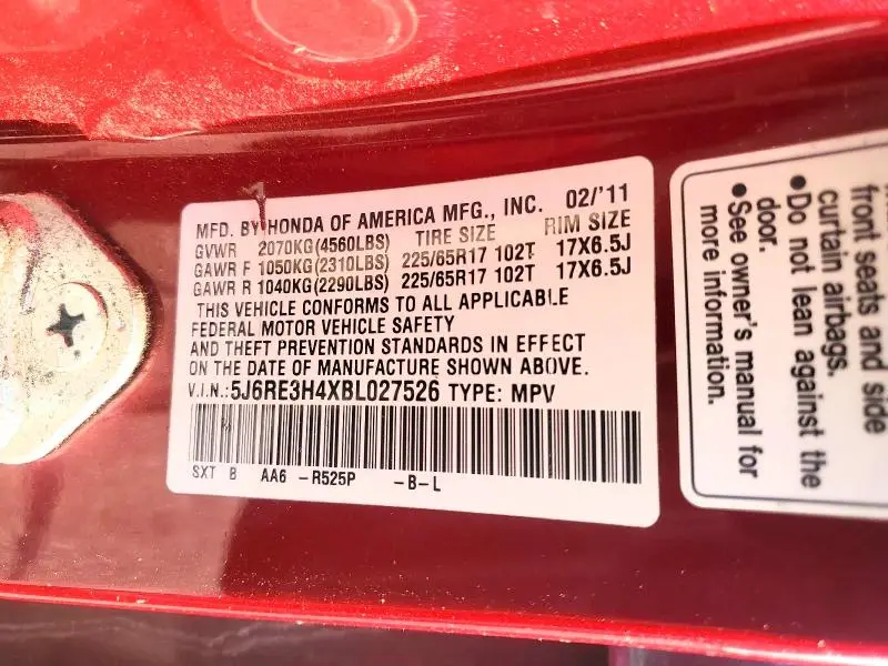 2011 HONDA CR-V SE  